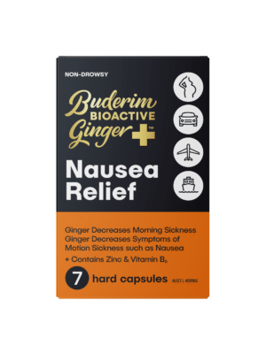 Product Buderim Bioactive Ginger Nausea Relief 7 Capsules01