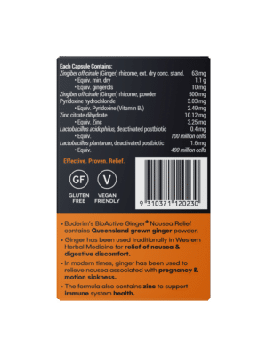 Product Buderim Bioactive Ginger Nausea Relief 7 Capsules02